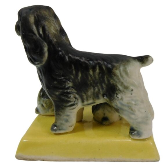 Vintage Spaniel Mom And 2 Babys Figurine 3" x 2.5" x 2" Made in Japan - Picture 4 of 6